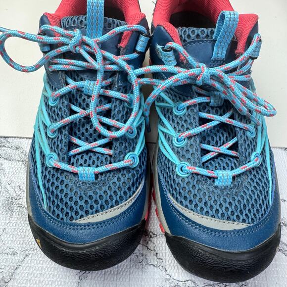 KEEN Womens Marshall Waterproof Hiking Shoes Size 7.5 Norse Blue Peach - Picture 10 of 10